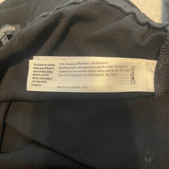 Eileen Fisher Washable Stretch Crepe Pull On Straight Leg Pants Black Petite S - Picture 7 of 7